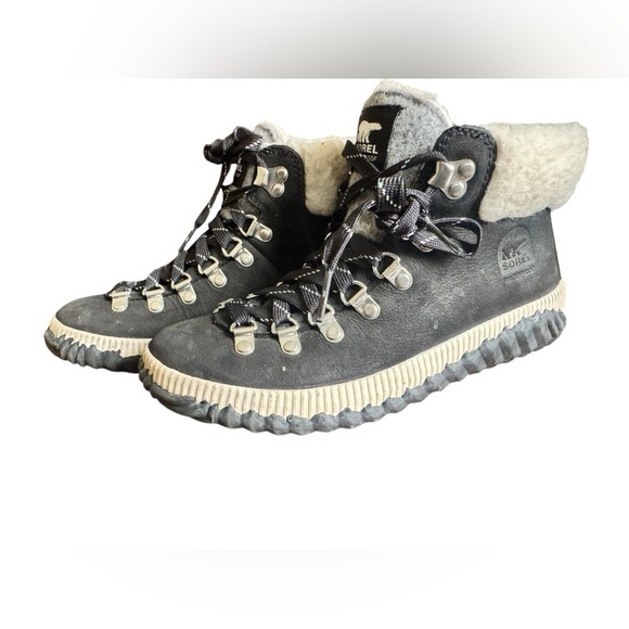 SOREL - Women's Out ‘N About Plus Conquest Waterproof Suede Boot Size 7 Faux Fur - Picture 7 of 16